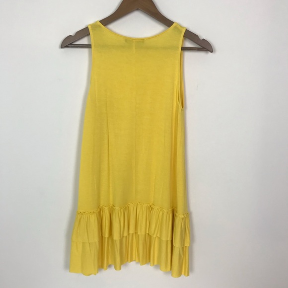 Shop Basic USA Ruffle Tunic Top Mini Dress Tank - Picture 4 of 6